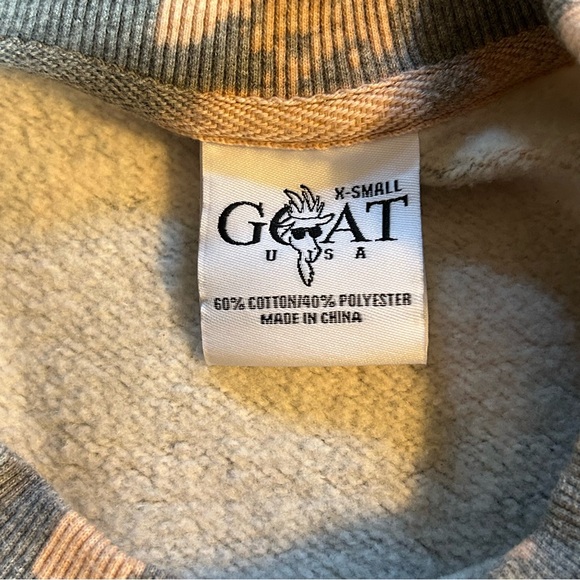 GOAT USA Tie Dye Crewneck Sweatshirt Gray Extra Small XS - Picture 7 of 7